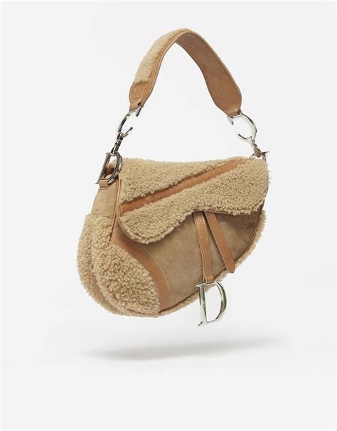 shearling bag dior|dior saddle bag shearling.